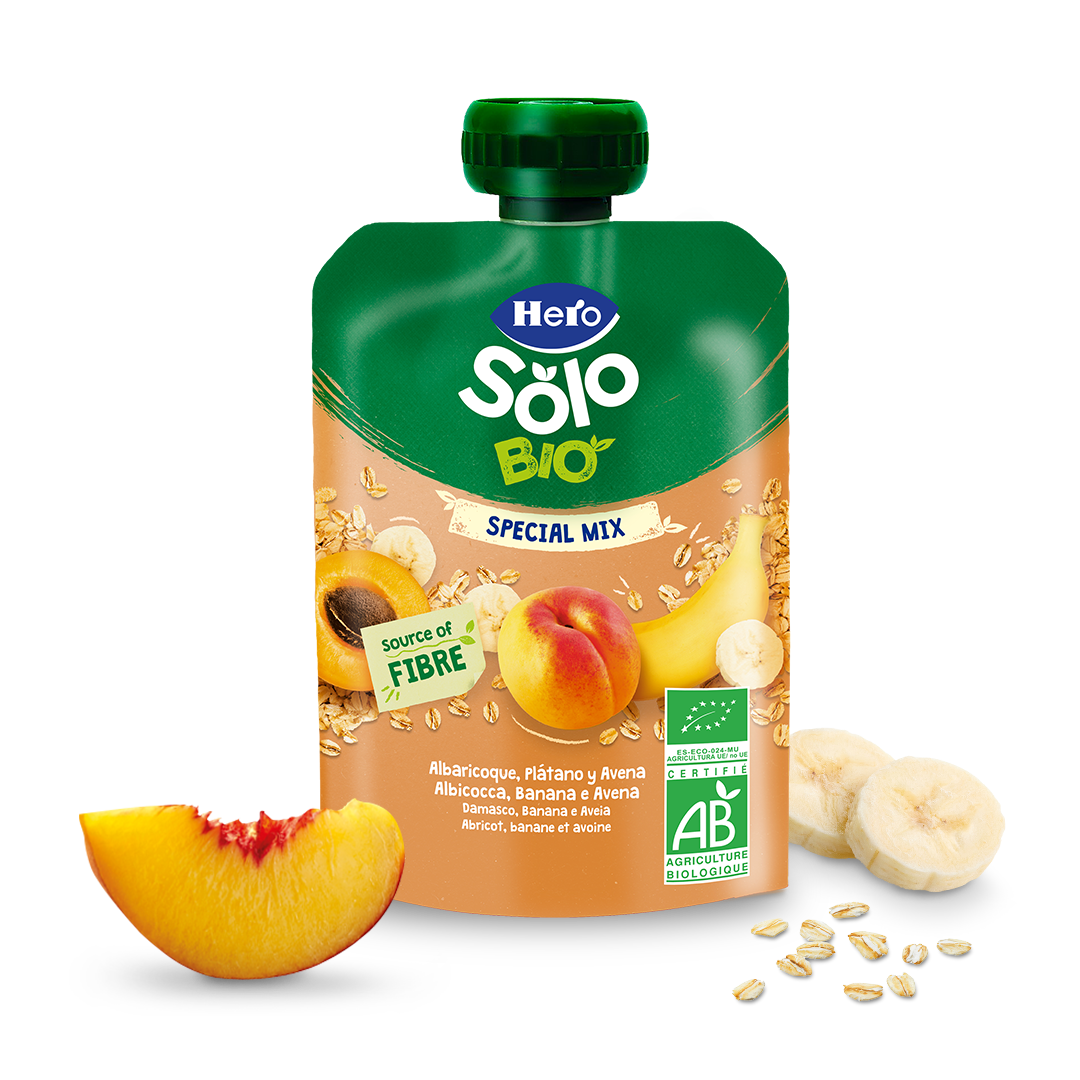 Frutta Frullata Hero Solo Bio Special Mix – Albicocca, Banana e Avena