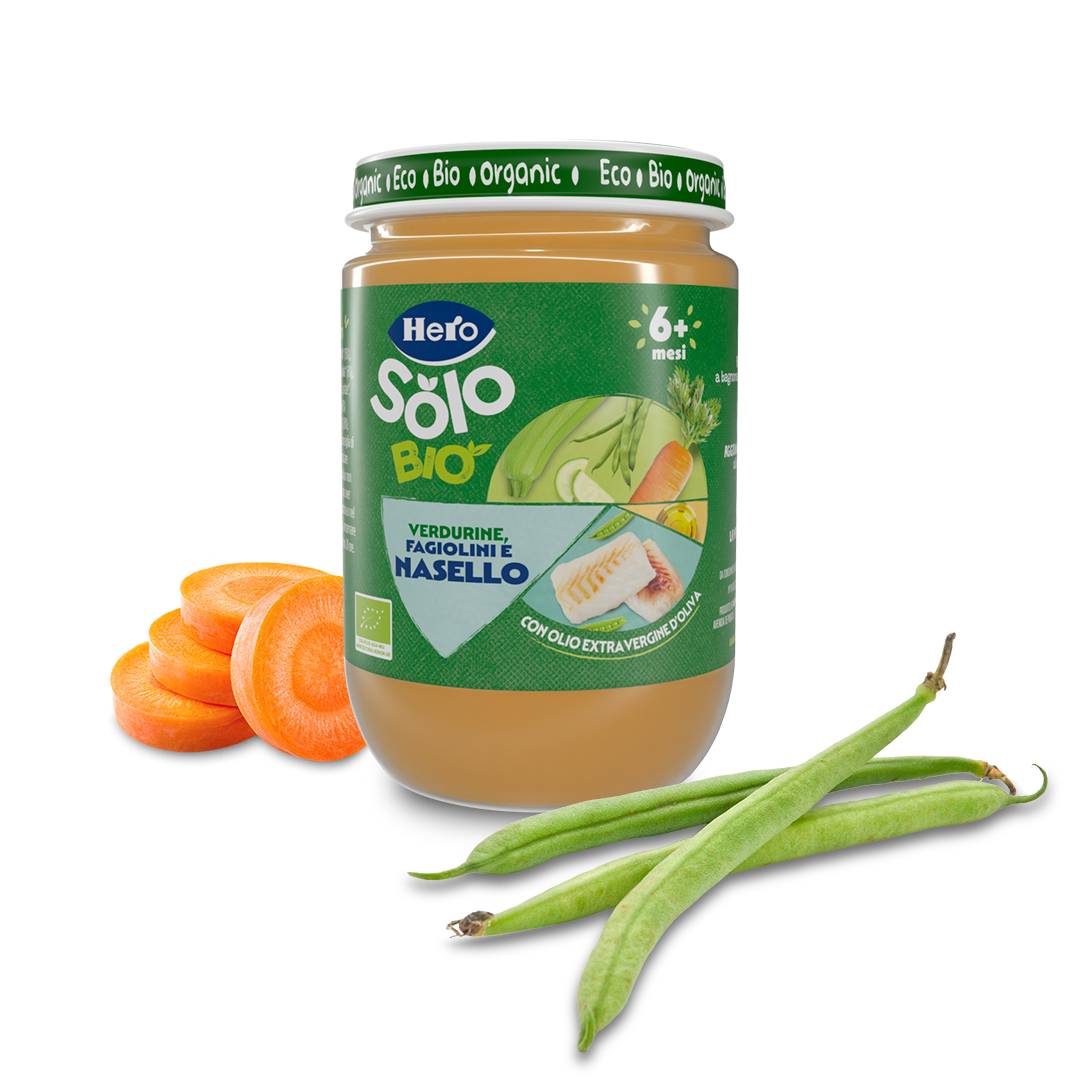 Hero Solo Bio Pappa Completa Verdurine, Fagiolini e Nasello